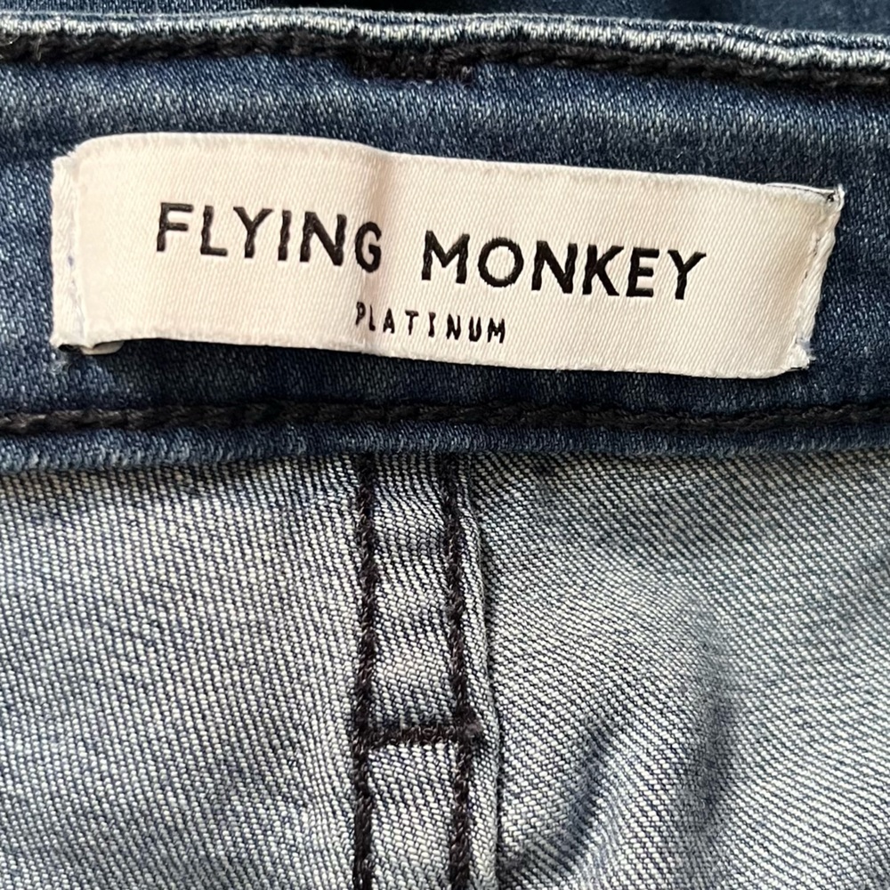FLYING MONKEY- Flare Blue Jeans Size 27 - Picture 4 of 4
